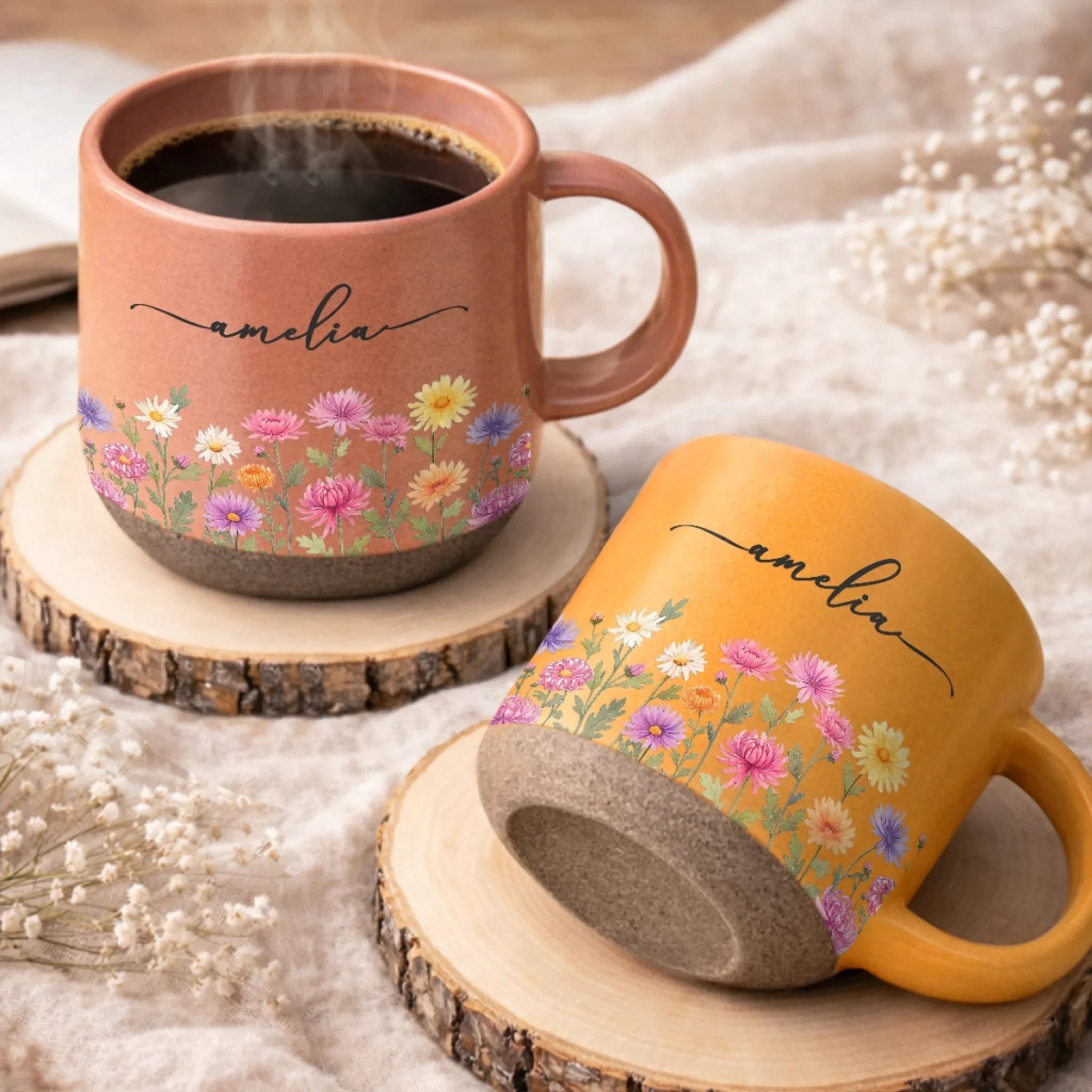 Custom Pottery Mug - Personalized Birthday Gifts For Wife, Daughter, Besties, Sisters, Granddaughter, Grandma, Mom, Yourself - Embracing My Inner Bloom