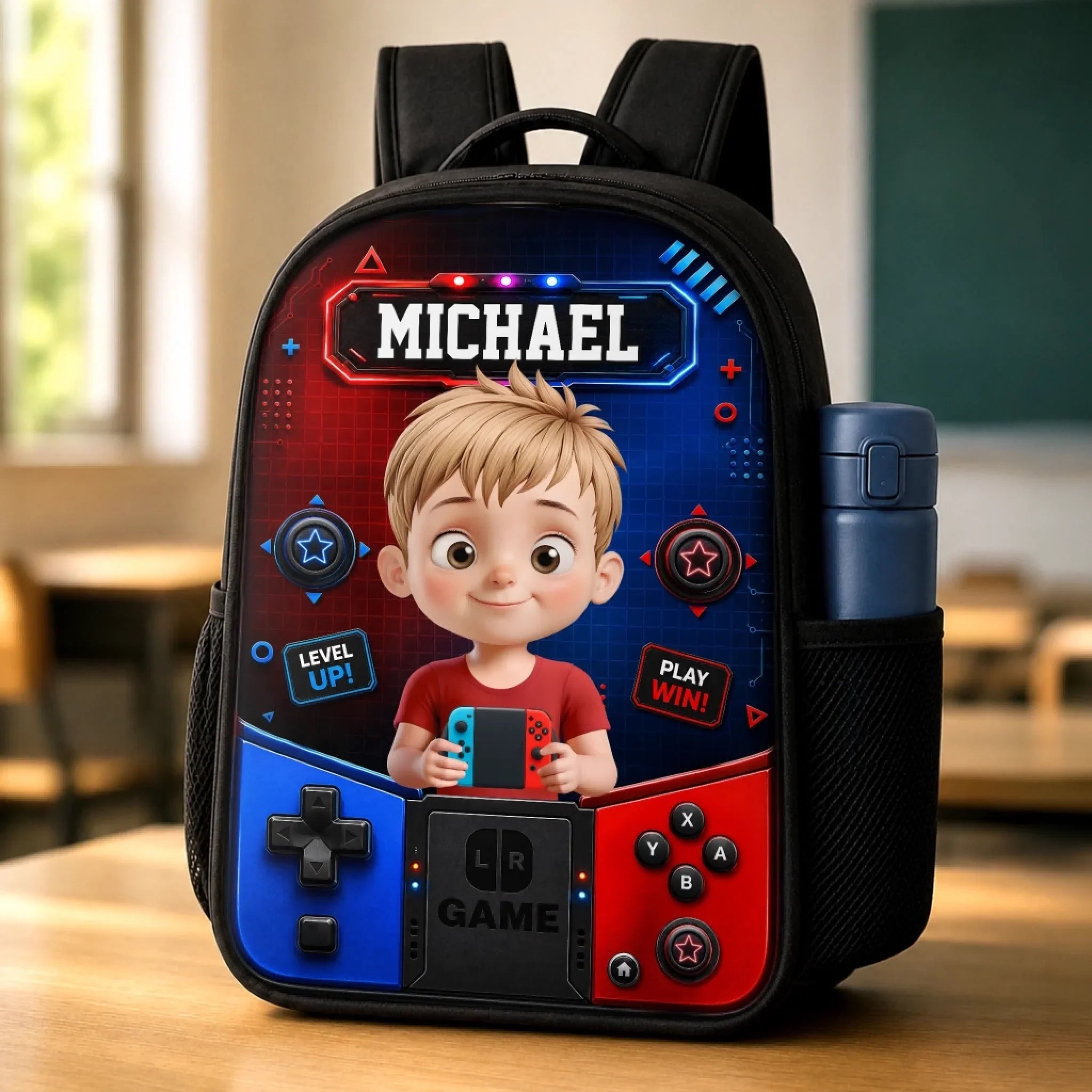 Custom Kids Front Printed Backpack - Personalized Back To School Gifts For Kids - Ready For Class