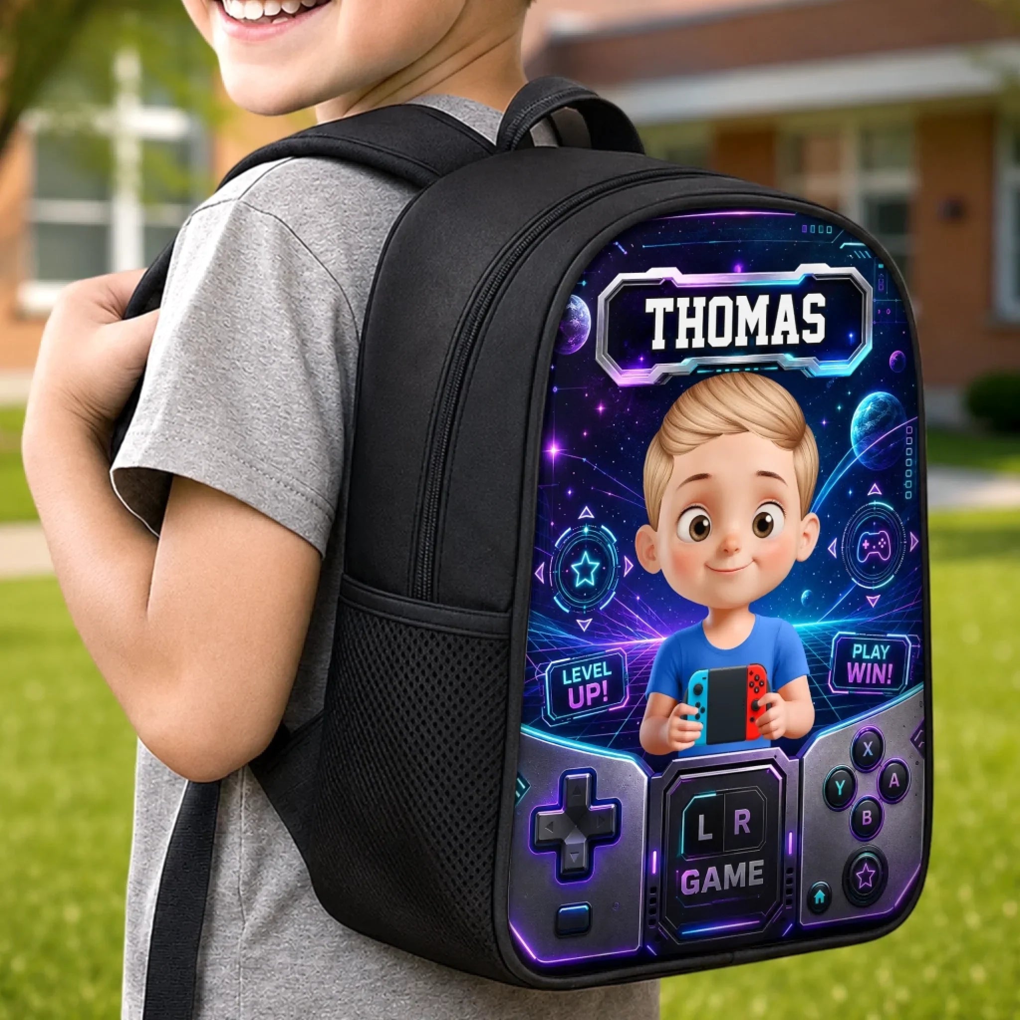 Custom Kids Front Printed Backpack - Personalized Back To School Gifts For Kids - Ready For Class