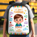 Custom Kids Front Printed Backpack - Personalized Back To School Gifts For Kids - I Am Strong