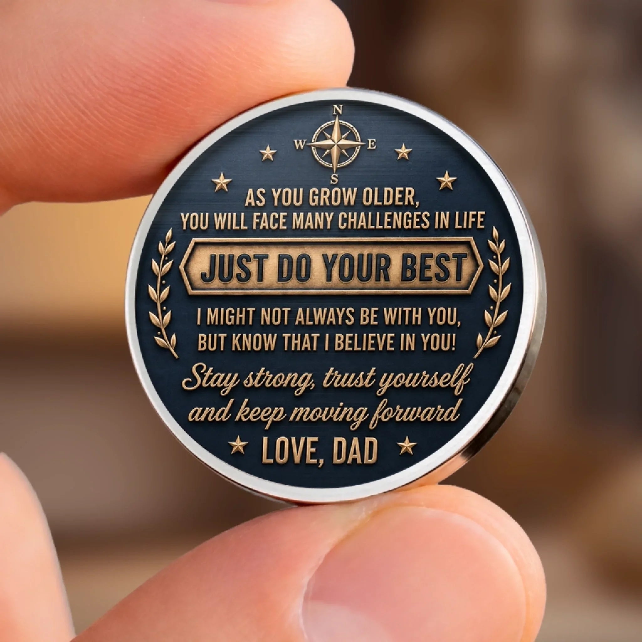 Custom Pocket Hug - Personalized Birthday Gifts For Son - Be Brave, Be Strong, Be You