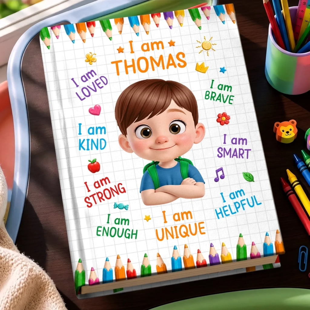 Custom Kids Hardcover Journal - Personalized Back To School Gifts For Kids - Ready To Explore