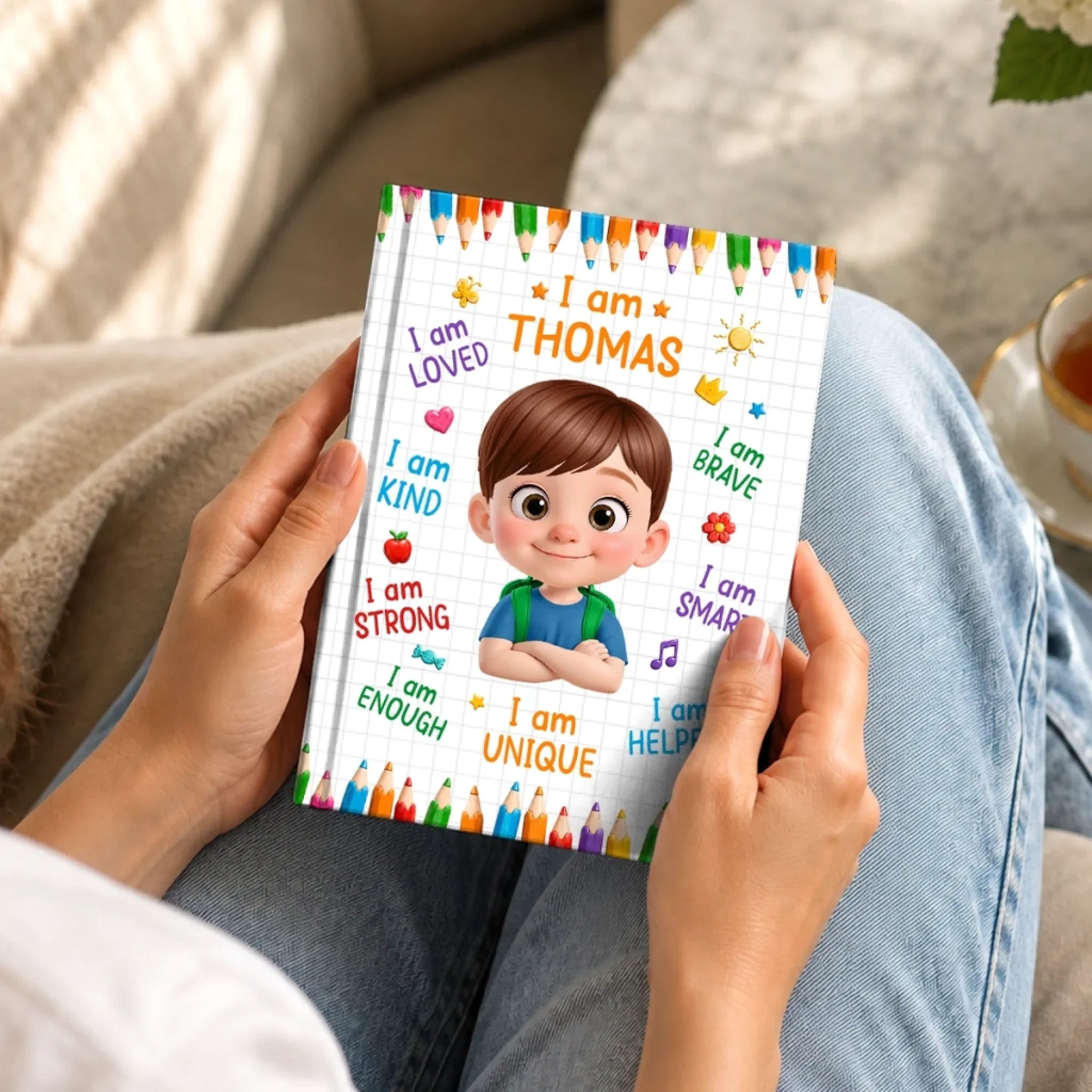 Custom Kids Hardcover Journal - Personalized Back To School Gifts For Kids - Ready To Explore