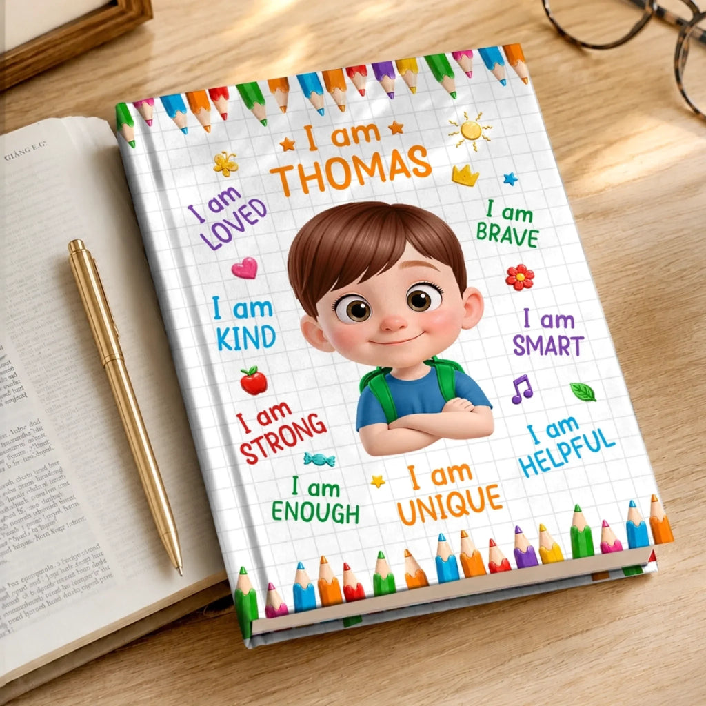 Custom Kids Hardcover Journal - Personalized Back To School Gifts For Kids - Ready To Explore