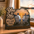 Custom 2-Layered Wooden Plaque - Personalized Anniversary Wedding Gifts For Husband And Wife, Him And Her - Love Built to Last