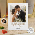 Custom Photo Building Brick Blocks - Personalized Anniversary Wedding Gifts For Husband And Wife, Him And Her - Our Forever Begins
