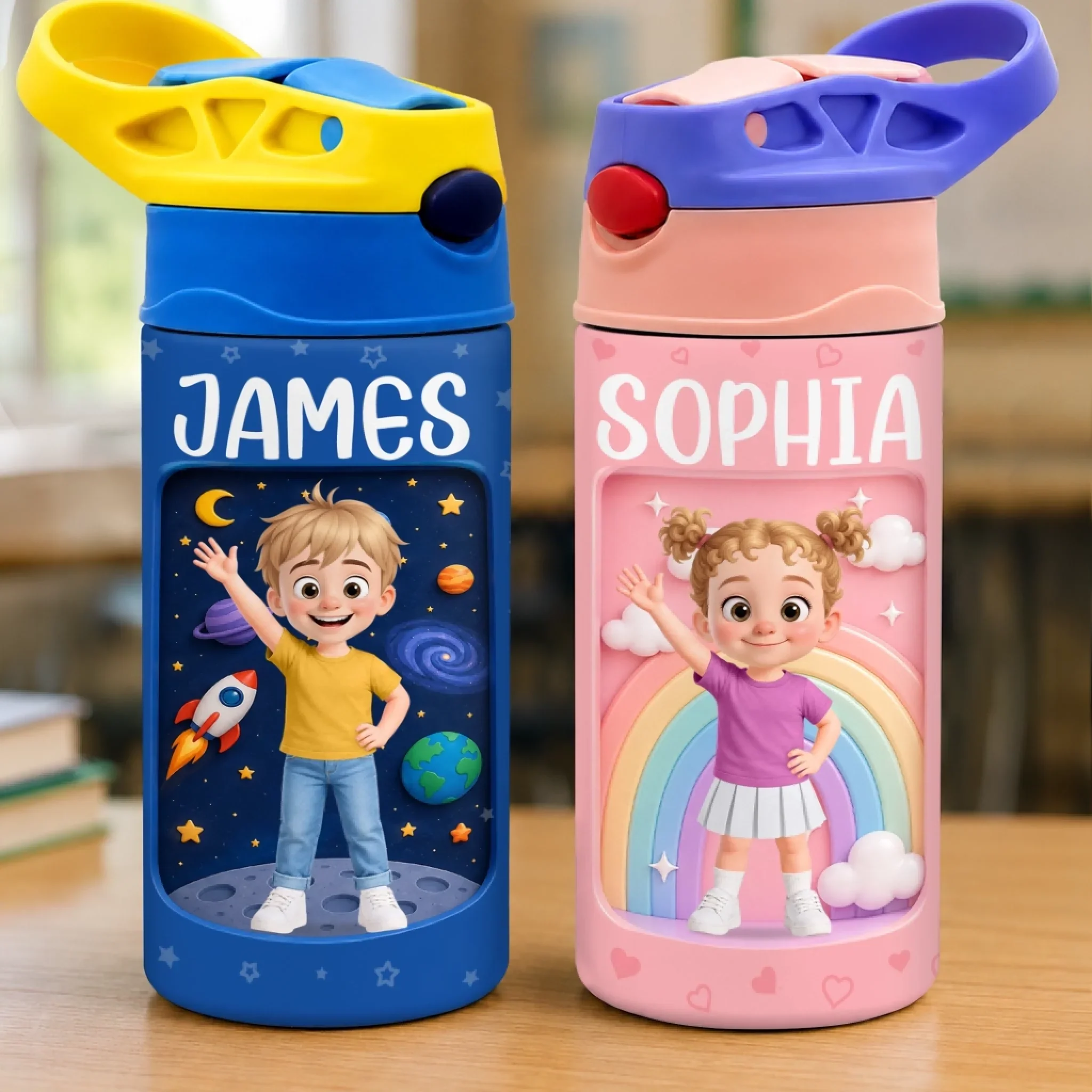 Custom Kids Insulated Water Bottle - Personalized Back To School Gifts For Kids - My Happy Little World
