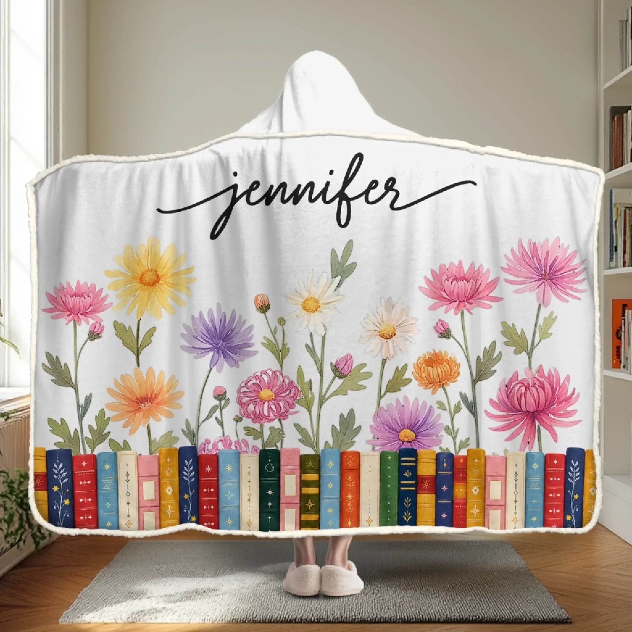 Custom Snuggle Blanket, Hoodie Blanket - Personalized Bookish Gifts For Book Lovers, Bookworms, Readers - Book Lover, Always