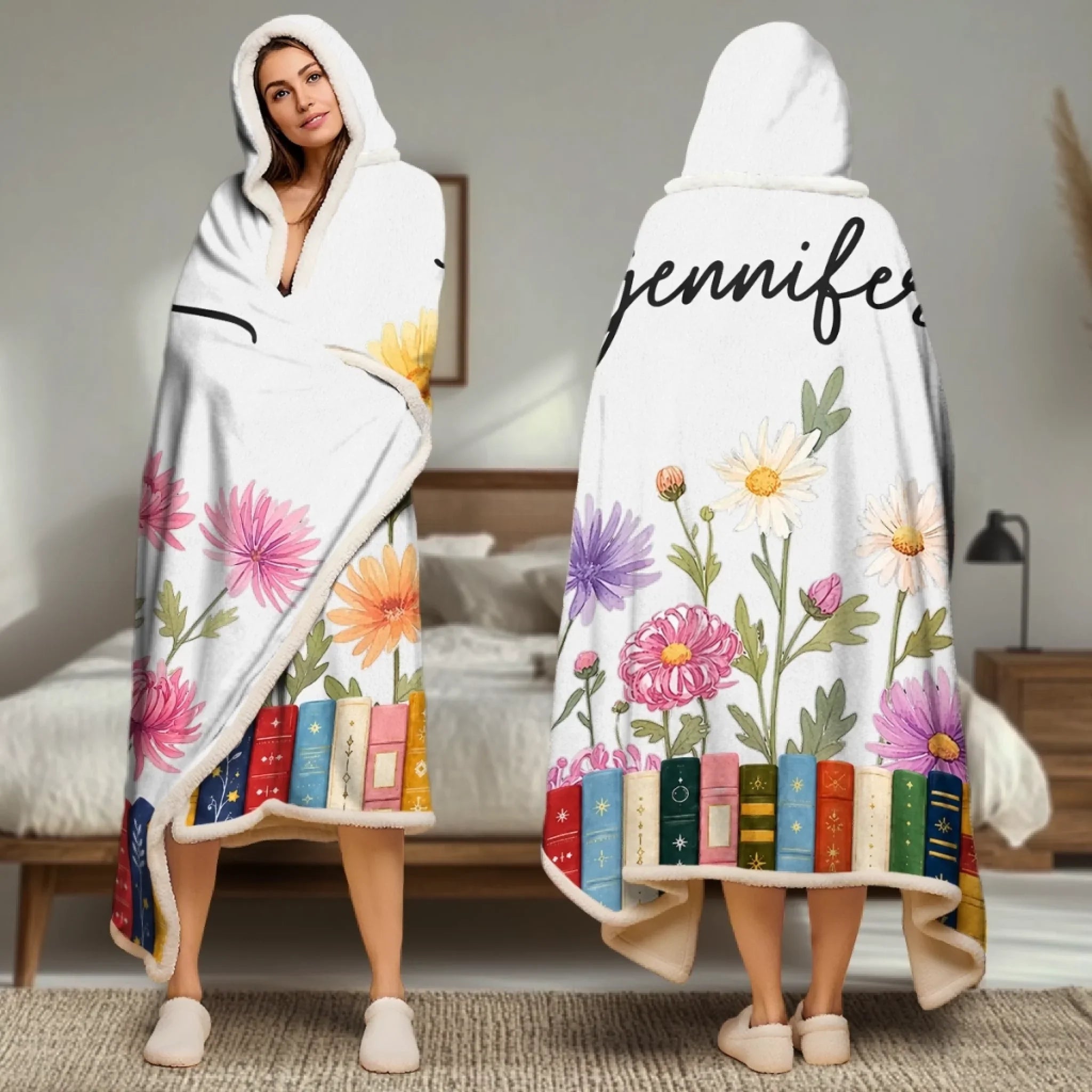 Custom Snuggle Blanket, Hoodie Blanket - Personalized Bookish Gifts For Book Lovers, Bookworms, Readers - Book Lover, Always