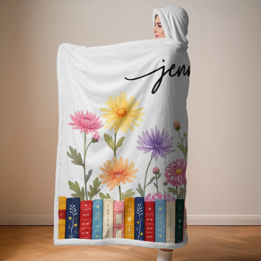 Custom Snuggle Blanket, Hoodie Blanket - Personalized Bookish Gifts For Book Lovers, Bookworms, Readers - Book Lover, Always