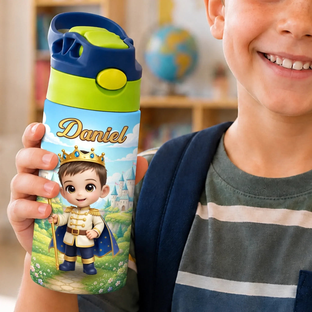 Custom Photo Kids Insulated Water Bottle - Personalized Back To School Gifts For Kids - Magic Starts Here