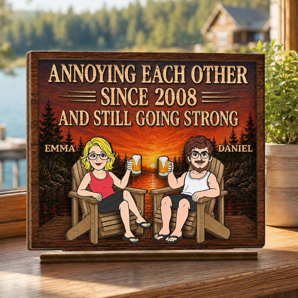 Custom 2-Layered Wooden Plaque - Personalized Anniversary Wedding Gifts For Husband And Wife, Him And Her - The Greatest Treasure
