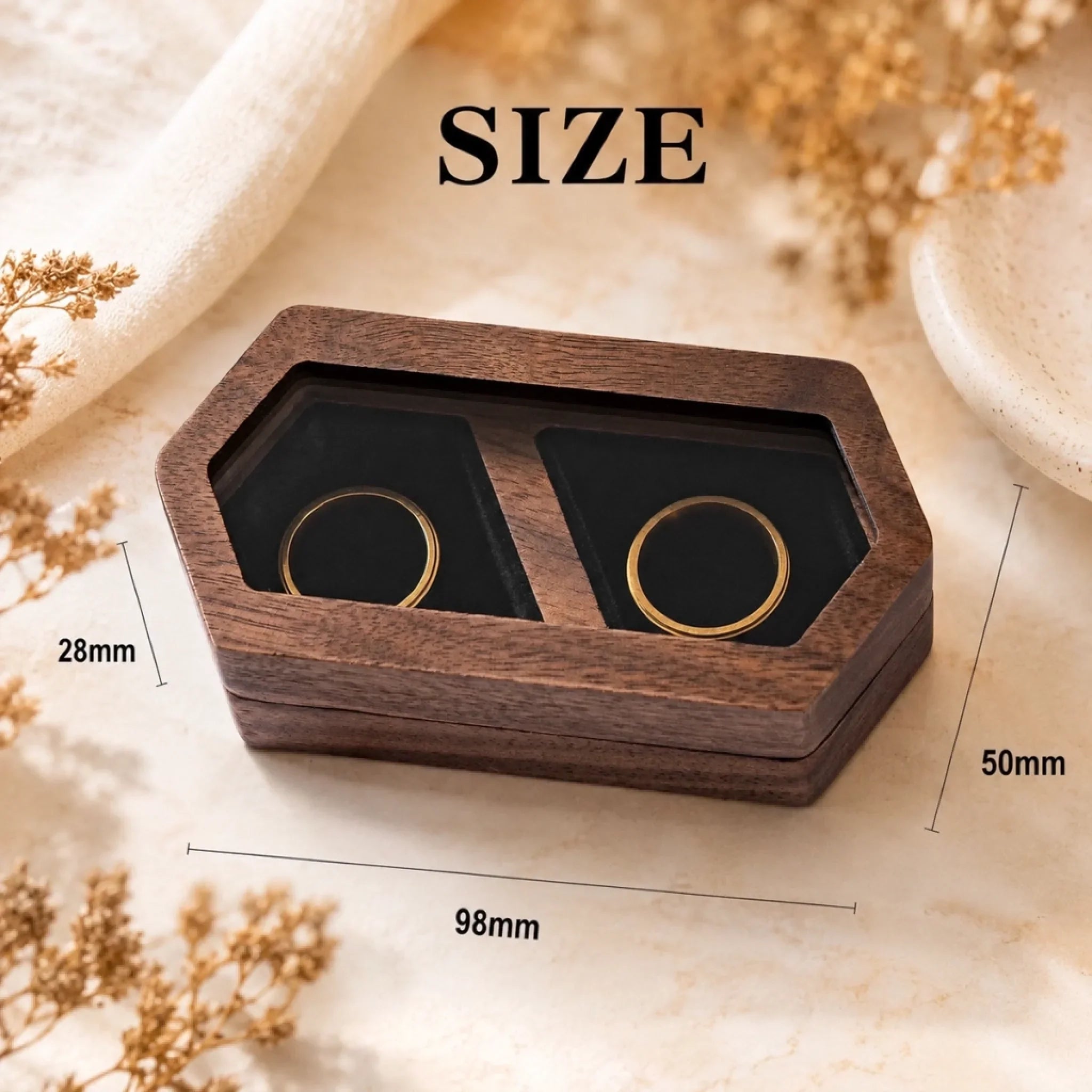 Custom Wedding Ring Box - Personalized Anniversary Wedding Gifts For Husband And Wife, Him And Her - Our Forever Keepsake
