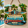 Custom Wood Sign - Personalized Summer Vacation And Travel Gifts Husband And Wife, Him And Her - Making Waves Together