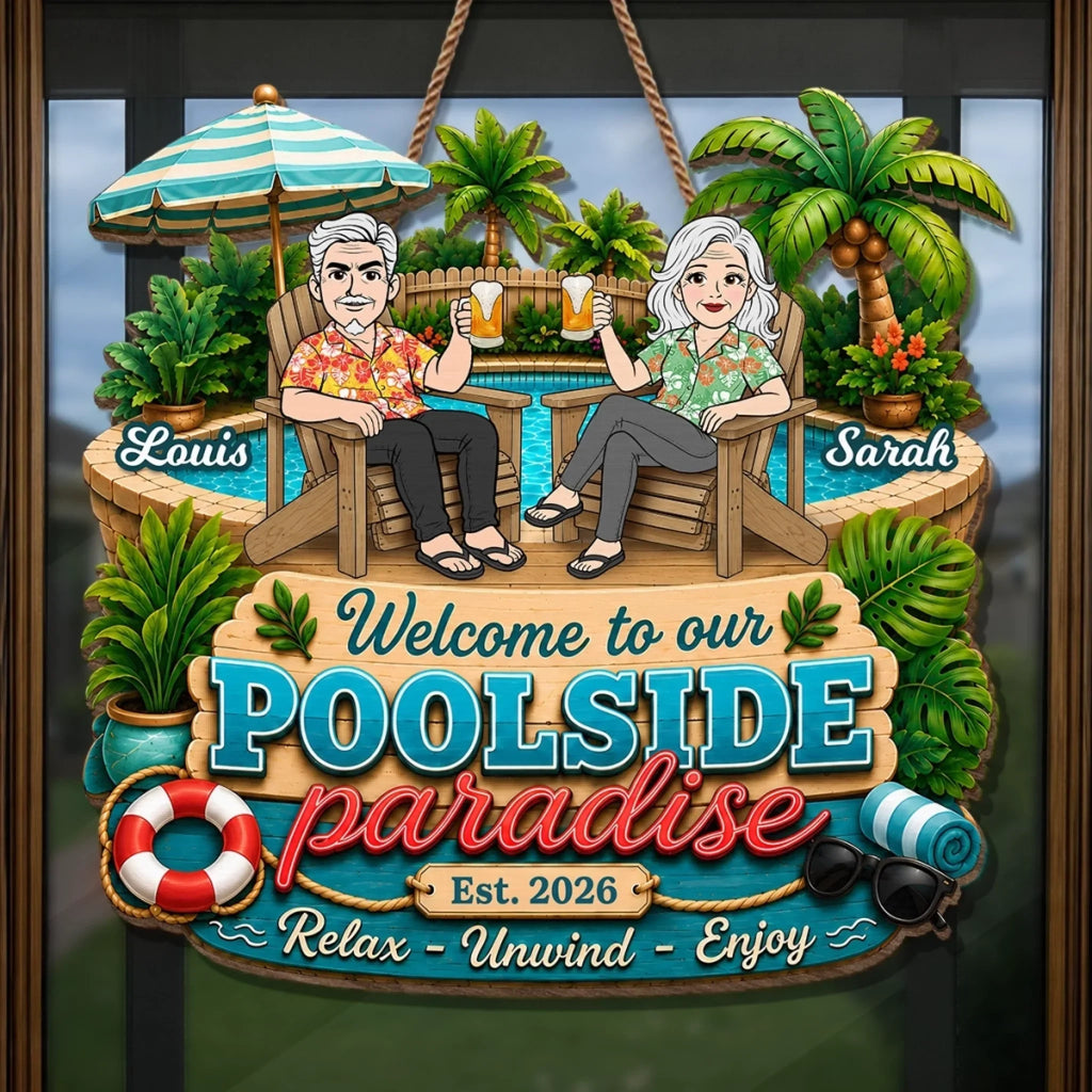 Custom Wood Sign - Personalized Summer Vacation And Travel Gifts Husband And Wife, Him And Her - Making Waves Together