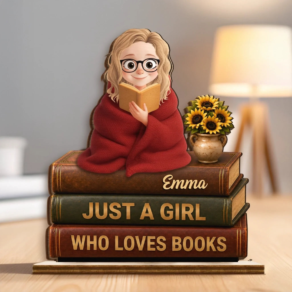 Custom 2-Layered Wooden Plaque - Personalized  Bookish Gifts For Book Lovers, Bookworms, Readers - Reading Is My Cardio