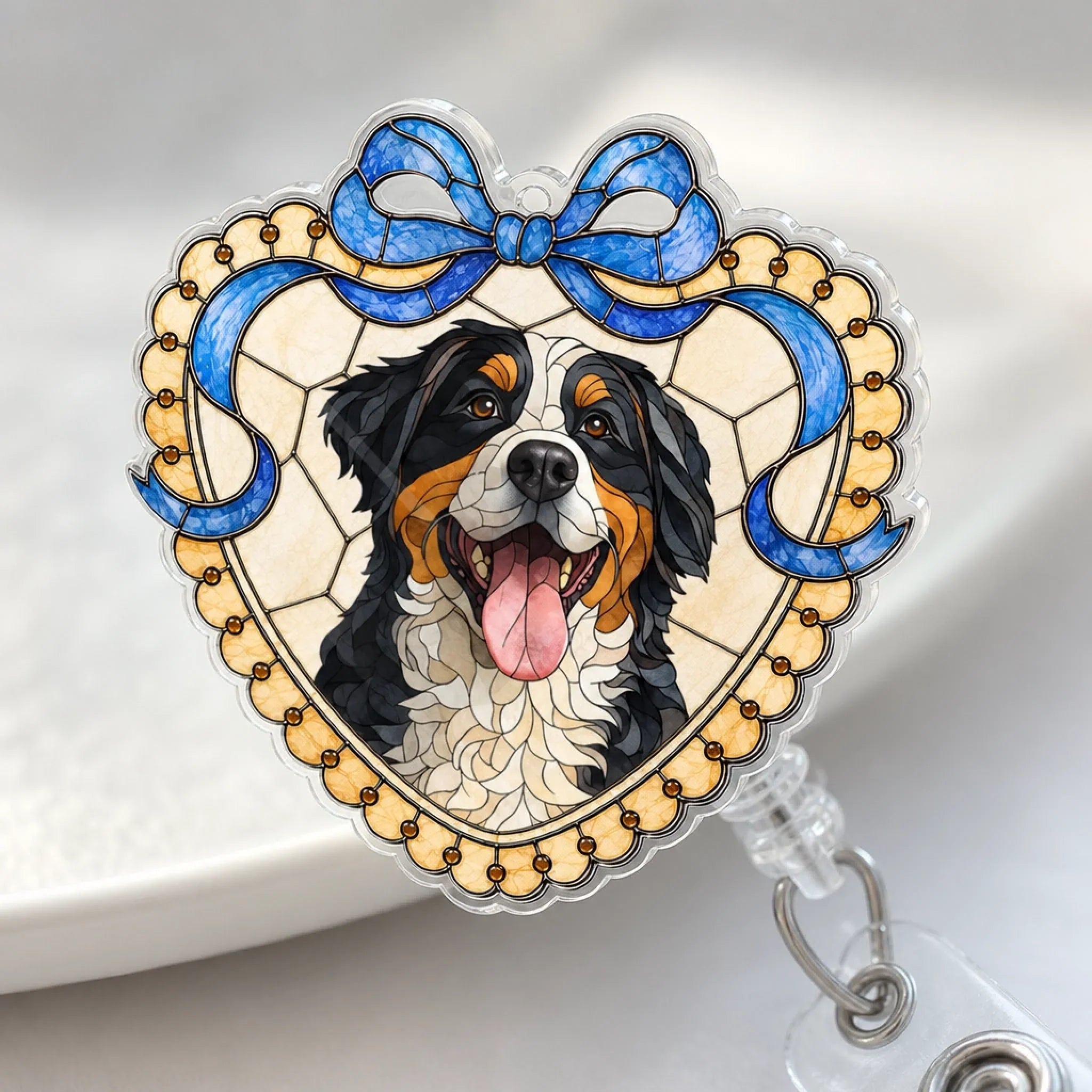 Custom Photo Acrylic Badge Reel - Personalized  Birthday Gifts For Dog Cat Lovers, Dog Dad And Mom, Cat Owners - Sweetest Coworker On My Badge
