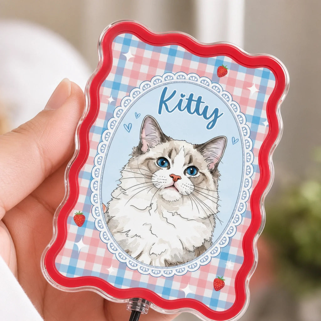 Custom Photo Acrylic Badge Reel - Personalized  Birthday Gifts For Dog Cat Lovers, Dog Dad And Mom, Cat Owners - CEO Of Barking At Work