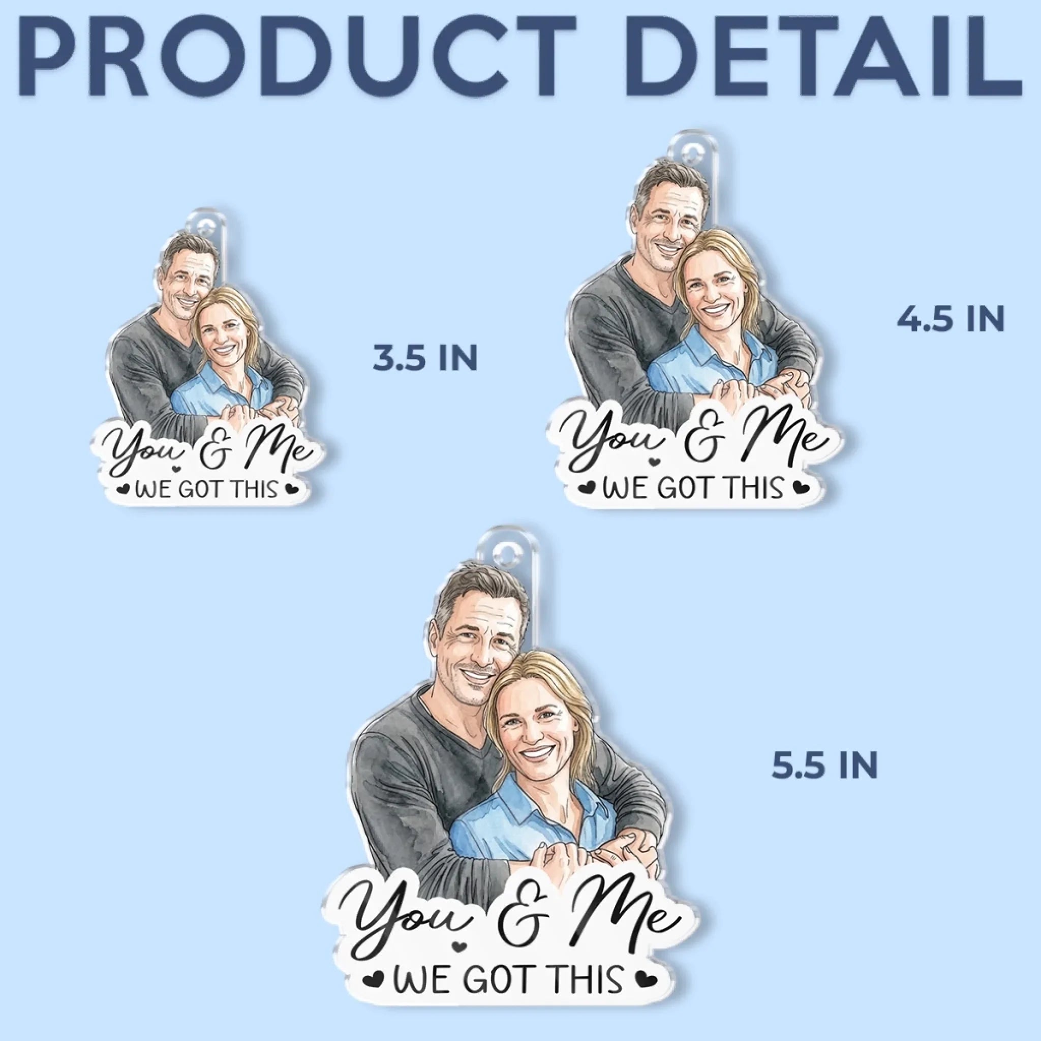 Custom Photo Acrylic Car Ornament - Personalized Anniversary Wedding Gifts For Husband And Wife, Him And Her - Drive Safe My Love