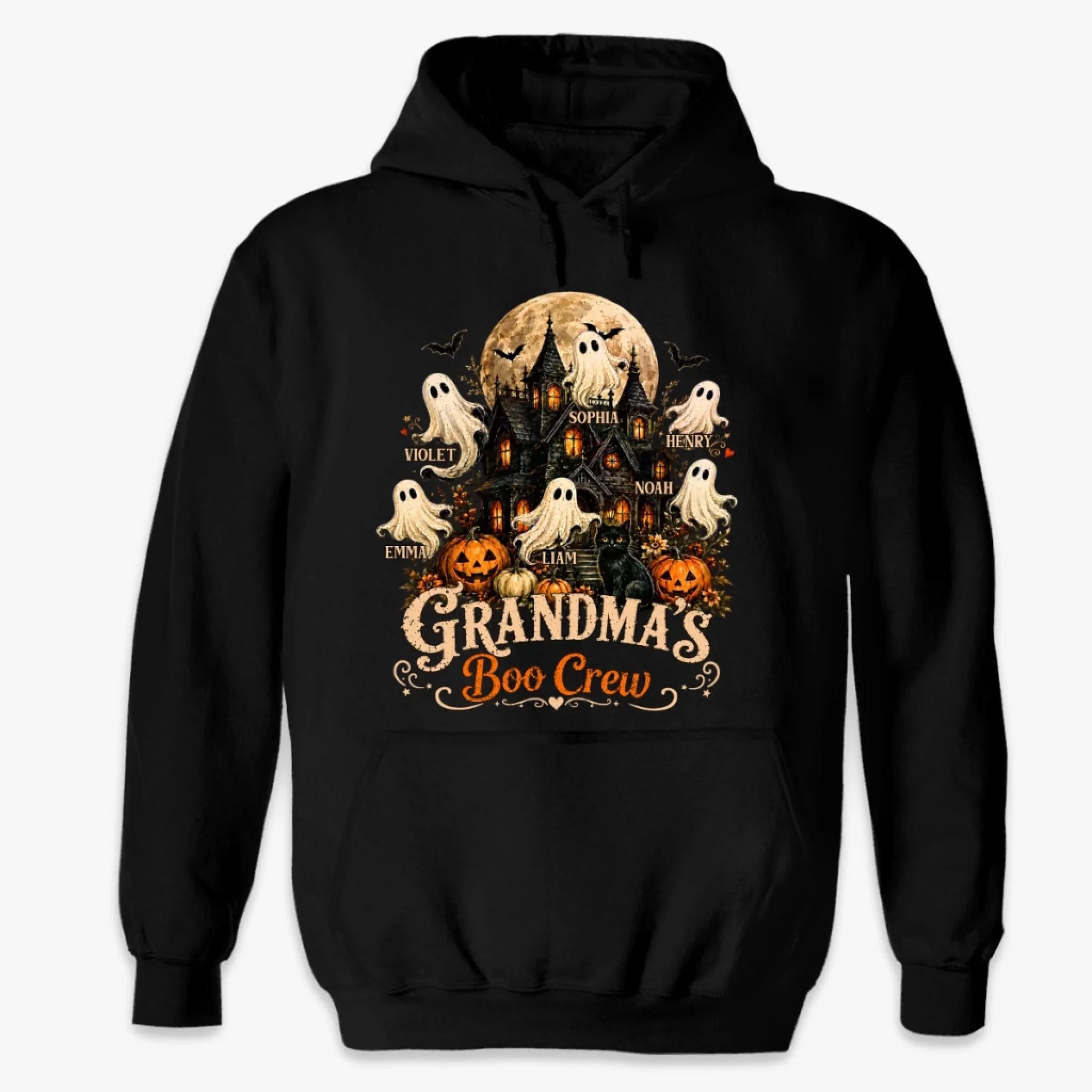 Custom T-shirt, Hoodie - Personalized Halloween Birthday Gifts For Mom, Grandma - Little Boo Crew