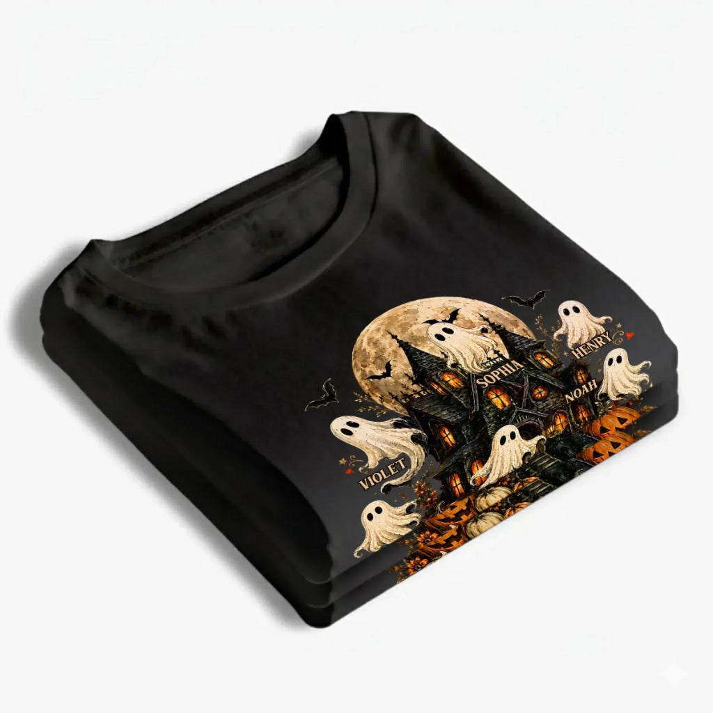 Custom T-shirt, Hoodie - Personalized Halloween Birthday Gifts For Mom, Grandma - Little Boo Crew