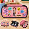 Custom Kids Pencil Canvas Case - Personalized Back To School Gifts For Kids - I Can Do Hard Things