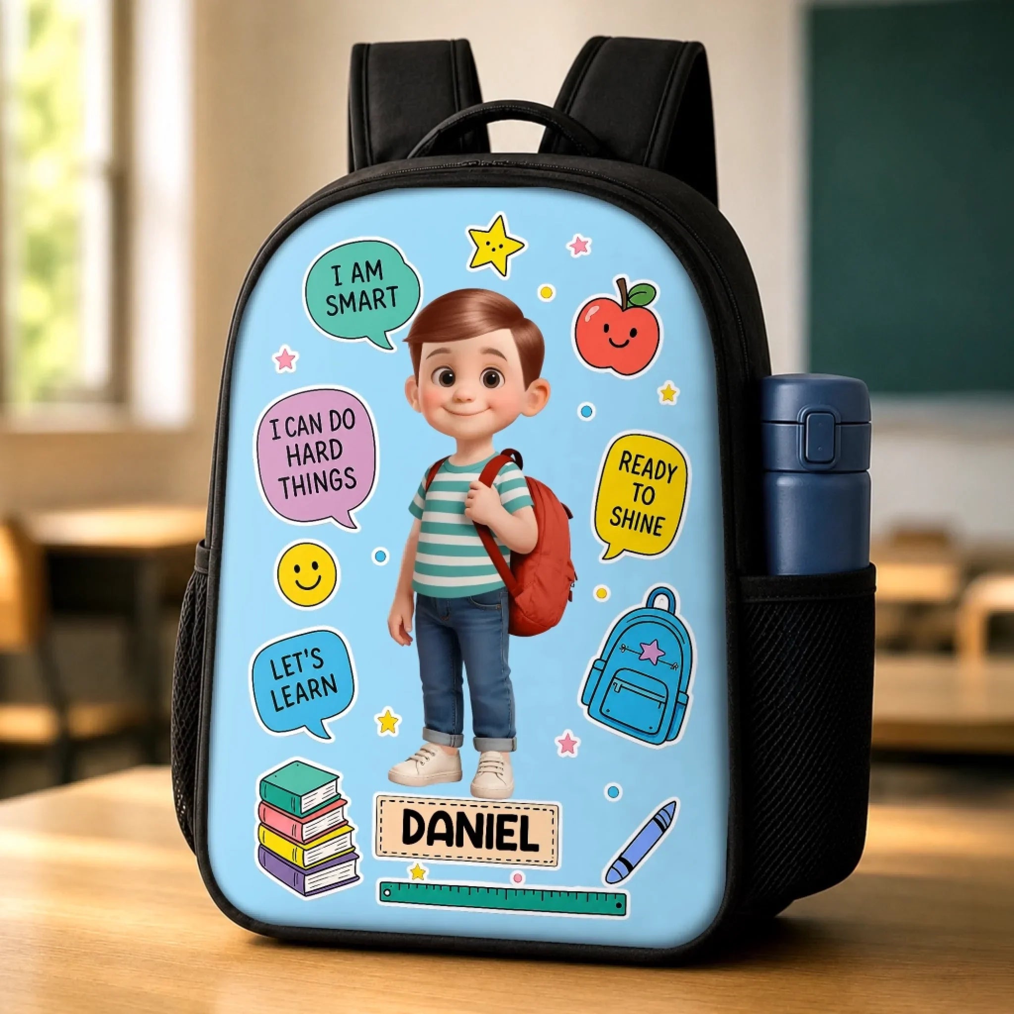 Custom Kids Front Printed Backpack - Personalized Back To School Gifts For Kids - I Am Capable Of Amazing Things