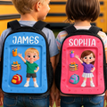 Custom Kids Front Printed Backpack - Personalized Back To School Gifts For Kids - The World Is Amazing