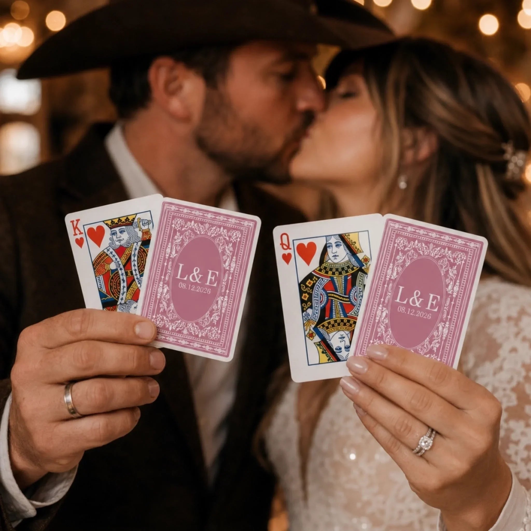 Custom Playing Cards Deck - Personalized Wedding Party Favor Gifts For Guests, Adults - Our Lucky Deck Of Memories