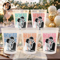 Custom Photo Party Cups - Personalized Anniversary Wedding Gifts For Husband And Wife, Him And Her - Toasting To Forever With You