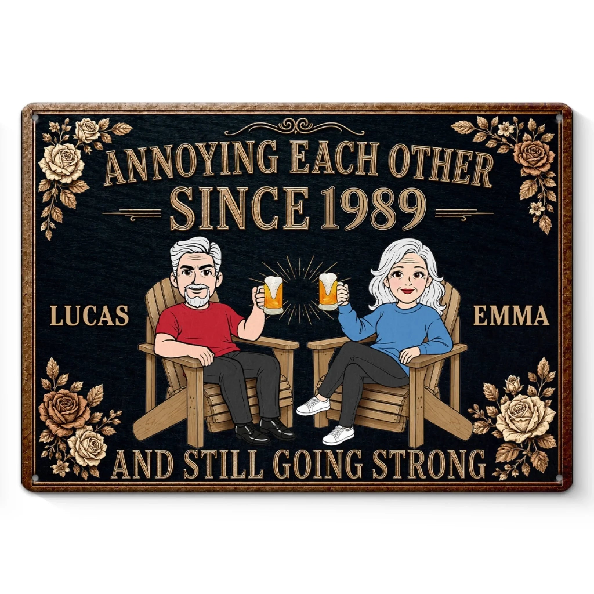 Custom Home Decor Metal Sign - Personalized  Anniversary Wedding Gifts For Husband And Wife, Him And Her - The Best Is Yet To Come