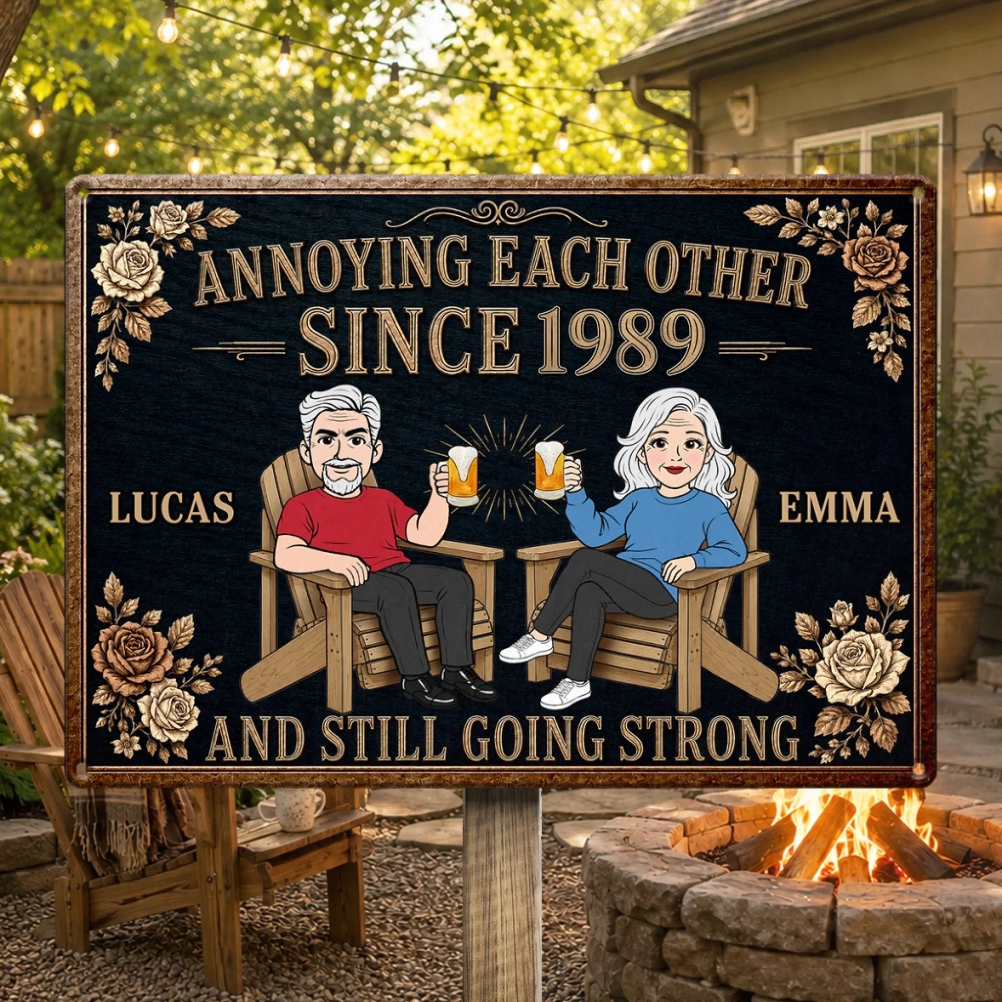 Custom Home Decor Metal Sign - Personalized  Anniversary Wedding Gifts For Husband And Wife, Him And Her - The Best Is Yet To Come