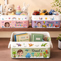 Custom Kids Storage Basket - Personalized Back To School Gifts For Kids - Tiny Hands Big Fun