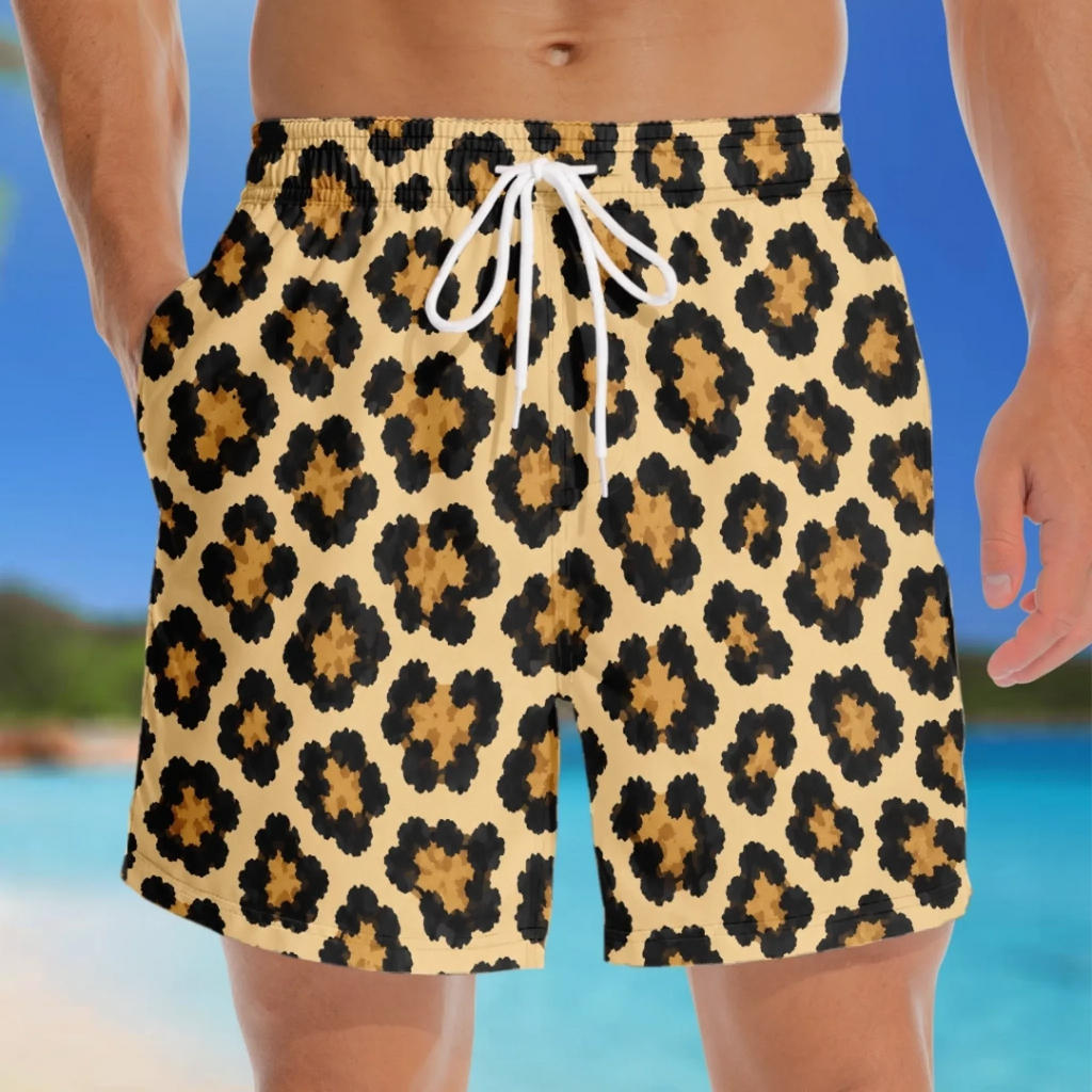 Custom Funny Men Swim Trunks - Personalized Summer Vacation And Travel Gifts For Husband, Son, Grandson, Yourself - Cheeky Mode On