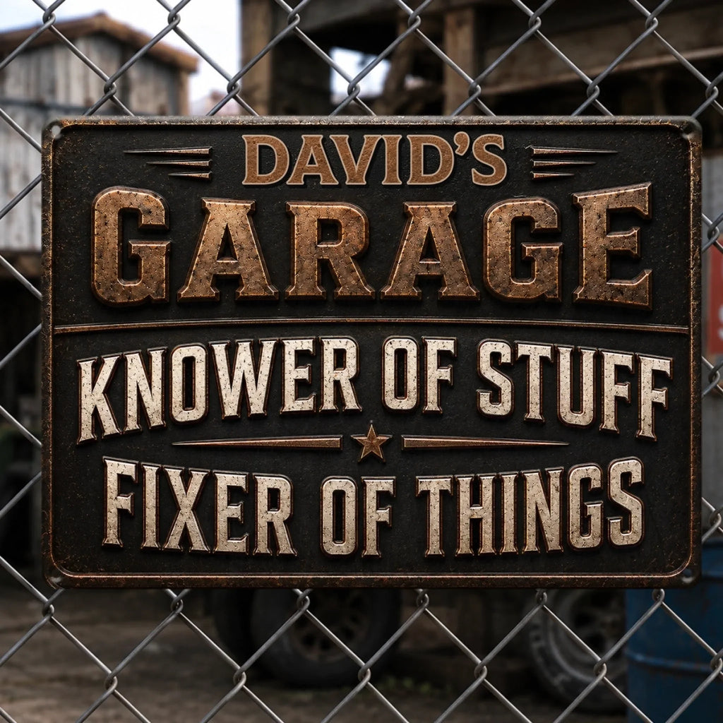 Custom Home Decor Metal Sign - Personalized Birthday Gifts For Husband, Son, Grandson, Brother, Grandpa, Dad, Yourself - Where Broken Things Go To Get Fixed