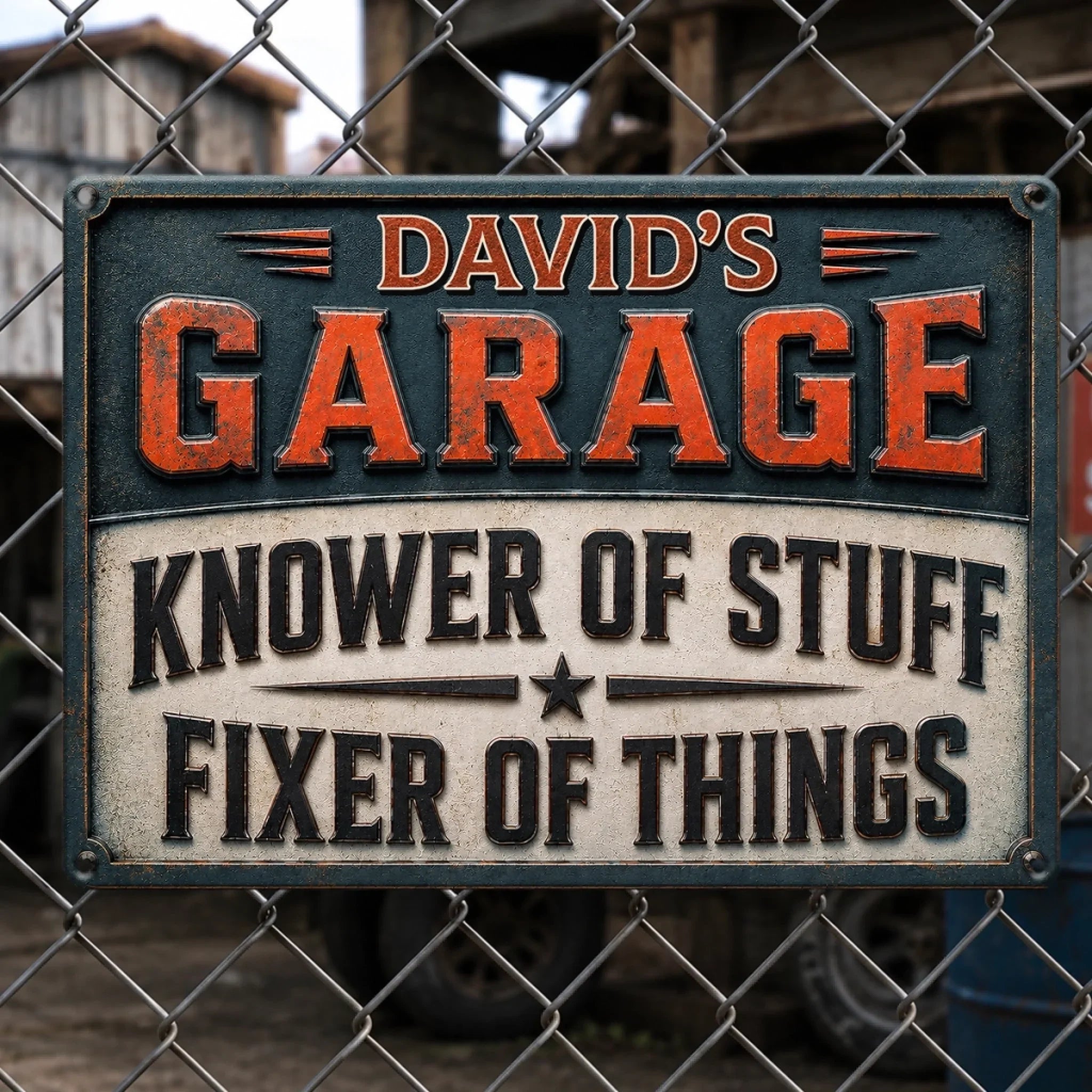 Custom Home Decor Metal Sign - Personalized Birthday Gifts For Husband, Son, Grandson, Brother, Grandpa, Dad, Yourself - Master Of Tools, Legend Of Fixes