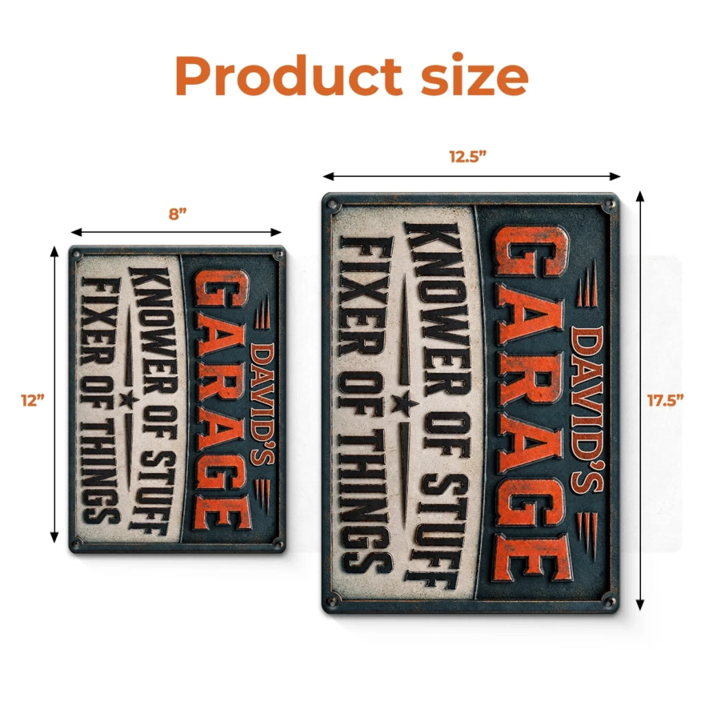 Custom Home Decor Metal Sign - Personalized Birthday Gifts For Husband, Son, Grandson, Brother, Grandpa, Dad, Yourself - Master Of Tools, Legend Of Fixes