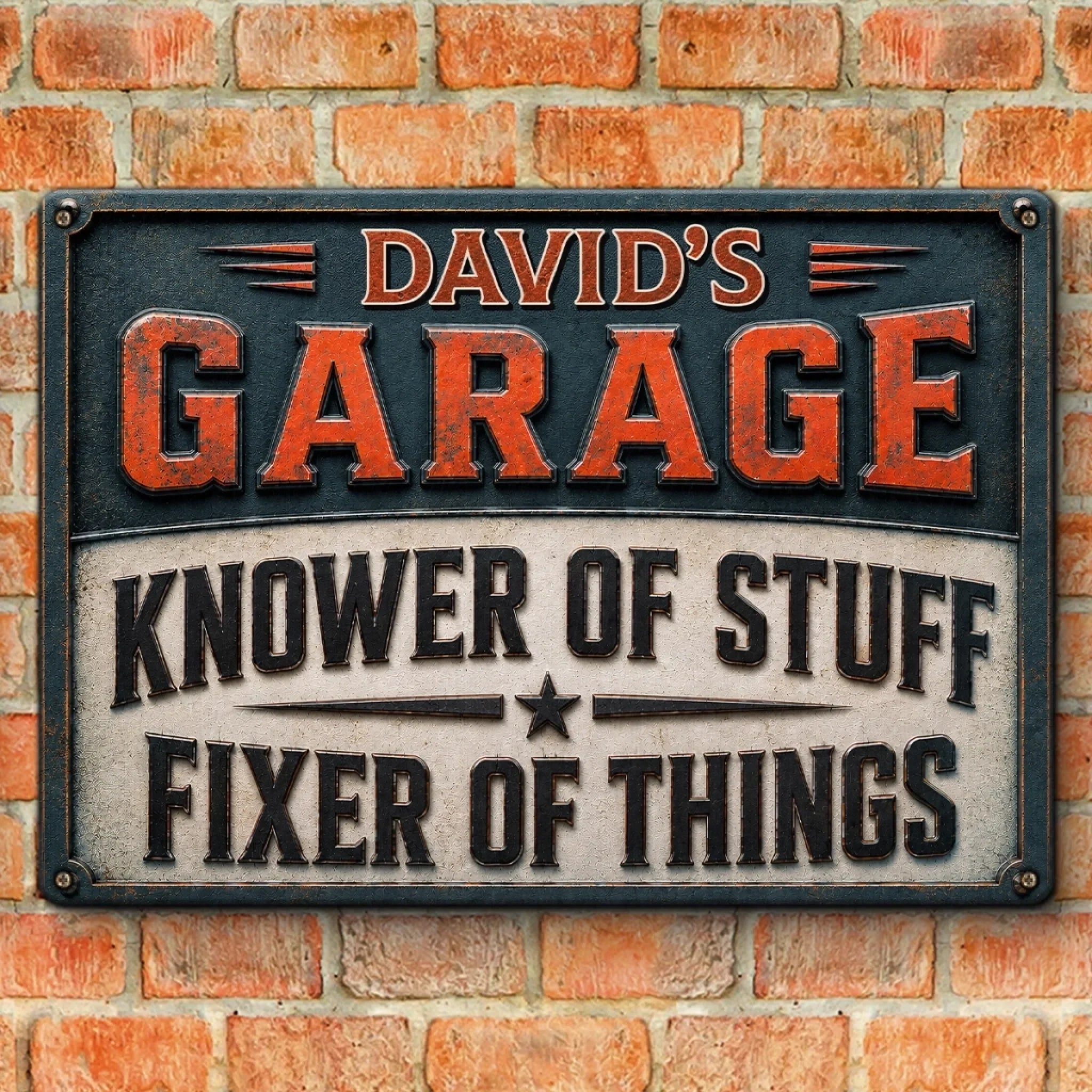 Custom Home Decor Metal Sign - Personalized Birthday Gifts For Husband, Son, Grandson, Brother, Grandpa, Dad, Yourself - Master Of Tools, Legend Of Fixes
