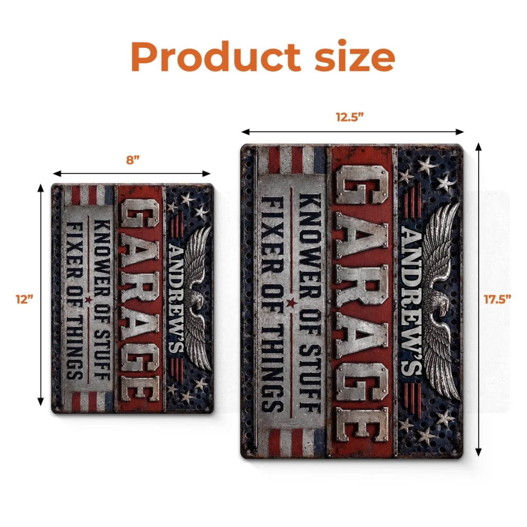 Custom Mechanic Home Decor Metal Sign - Personalized Birthday Gifts For Husband, Son, Grandson, Brother, Grandpa, Dad, Yourself - Garage State Of Mind