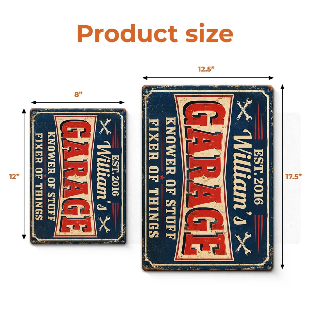 Custom Mechanic Home Decor Metal Sign - Personalized Birthday Gifts For Husband, Son, Grandson, Brother, Grandpa, Dad, Yourself - Tools And Talent