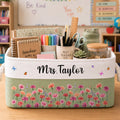 Custom Storage Basket - Personalized Birthday Gifts For Wife, Daughter, Besties, Sisters, Granddaughter, Grandma, Mom, Yourself - A Blooming Treat For Yourself