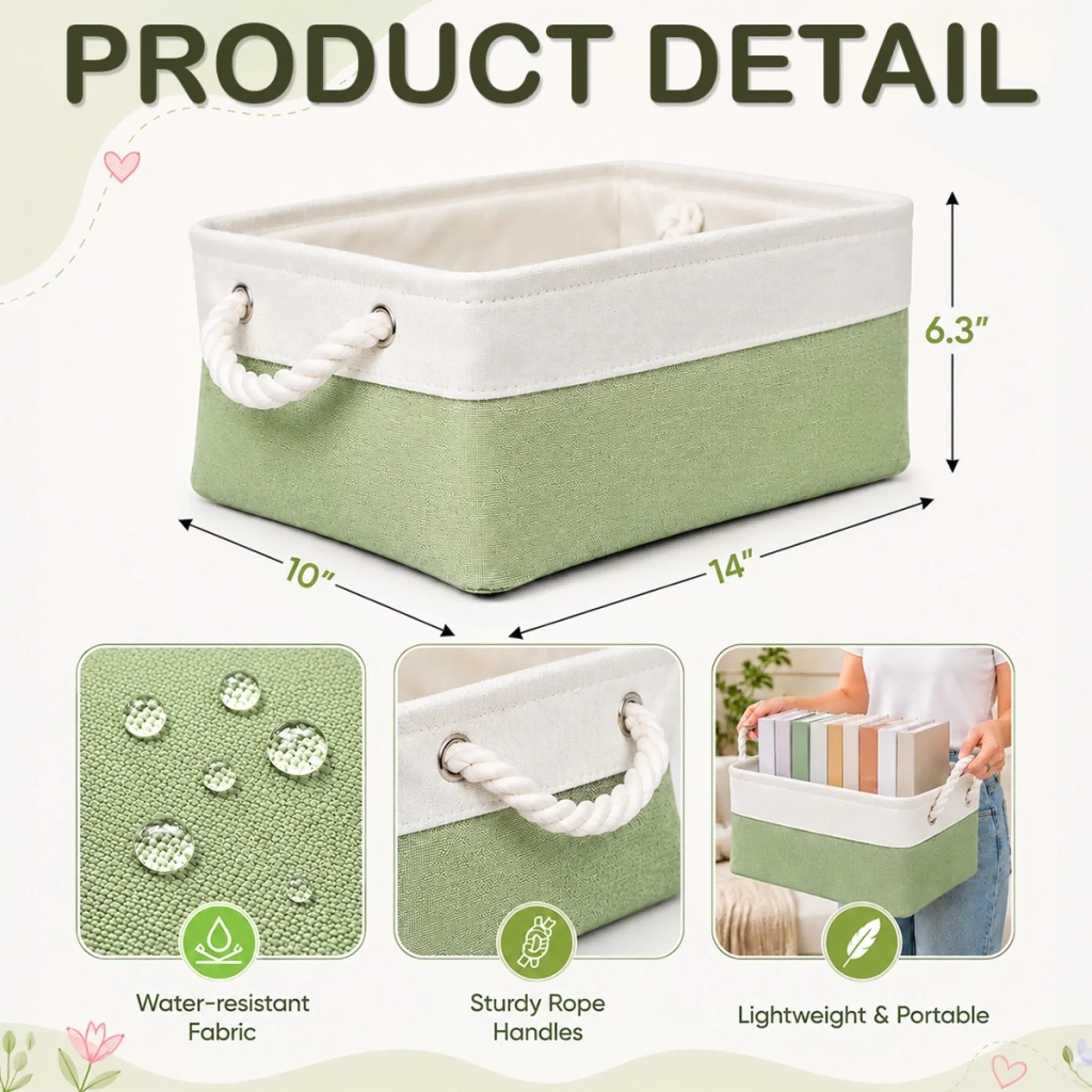 Custom Storage Basket - Personalized Birthday Gifts For Wife, Daughter, Besties, Sisters, Granddaughter, Grandma, Mom, Yourself - A Blooming Treat For Yourself