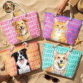 Custom Photo Beach Bag - Personalized Summer Vacation And Travel Gifts For Dog Cat Lovers, Dog Dad And Mom, Cat Owners - Life Is Better With Pets