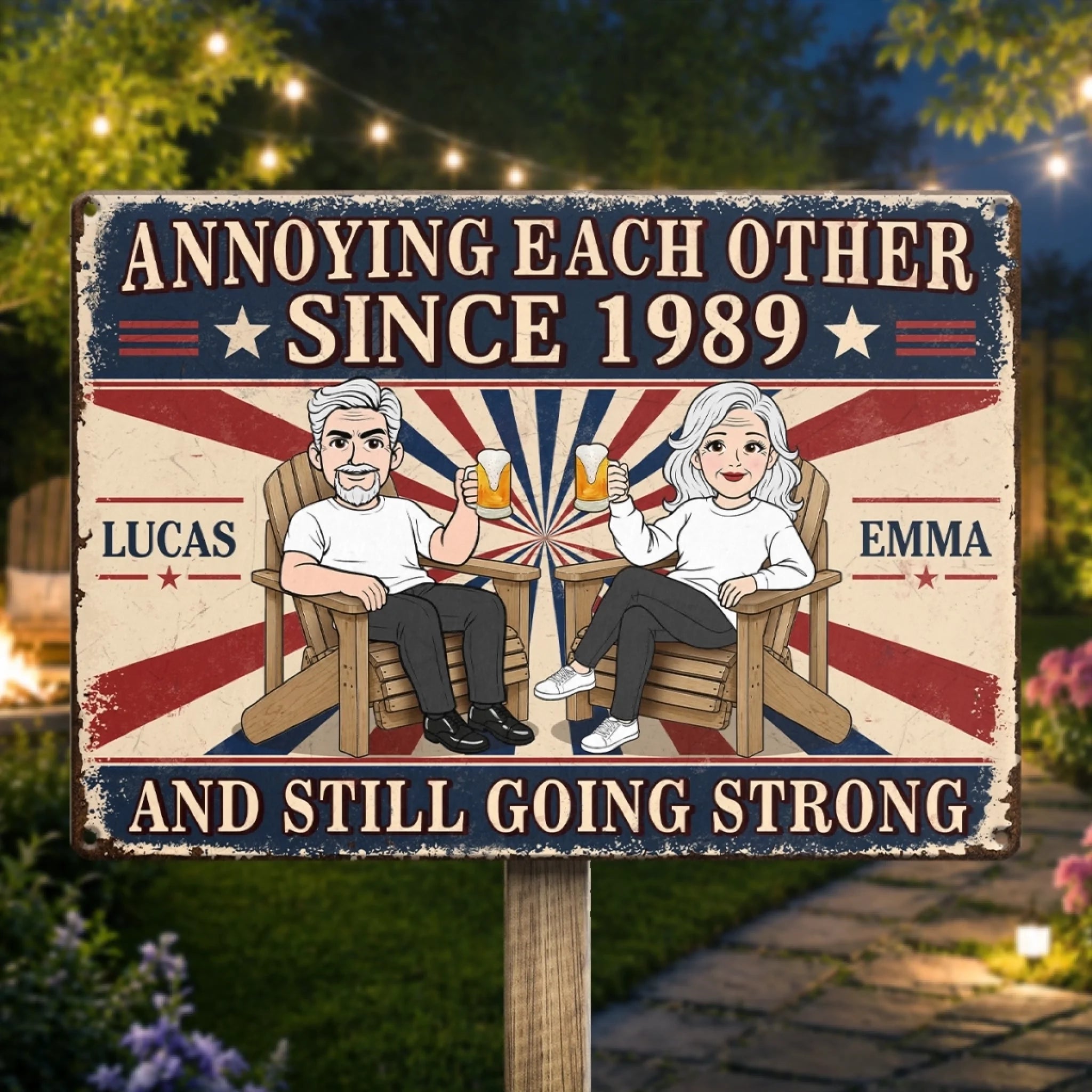 Custom Home Decor Metal Sign - Personalized  Anniversary Wedding Gifts For Husband And Wife, Him And Her - Annoying Each Other And Still Going Strong