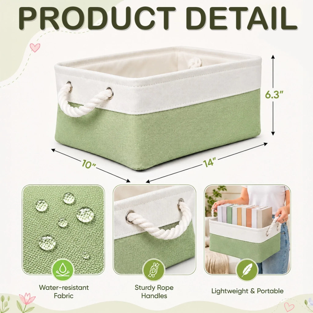 Custom Storage Basket - Personalized Birthday Gifts For Wife, Daughter, Besties, Sisters, Granddaughter, Grandma, Mom, Yourself - Uniquely Hers, Beautifully Blooming