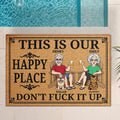 Custom Home Decor Decorative Mat - Personalized Summer Vacation And Travel Gifts For Husband And Wife, Him And Her - Our Little Peaceful Haven