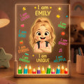 Custom Kids Shaped 3D LED Walnut Night Light - Personalized Back To School Gifts For Kids - Dream Big Learn More
