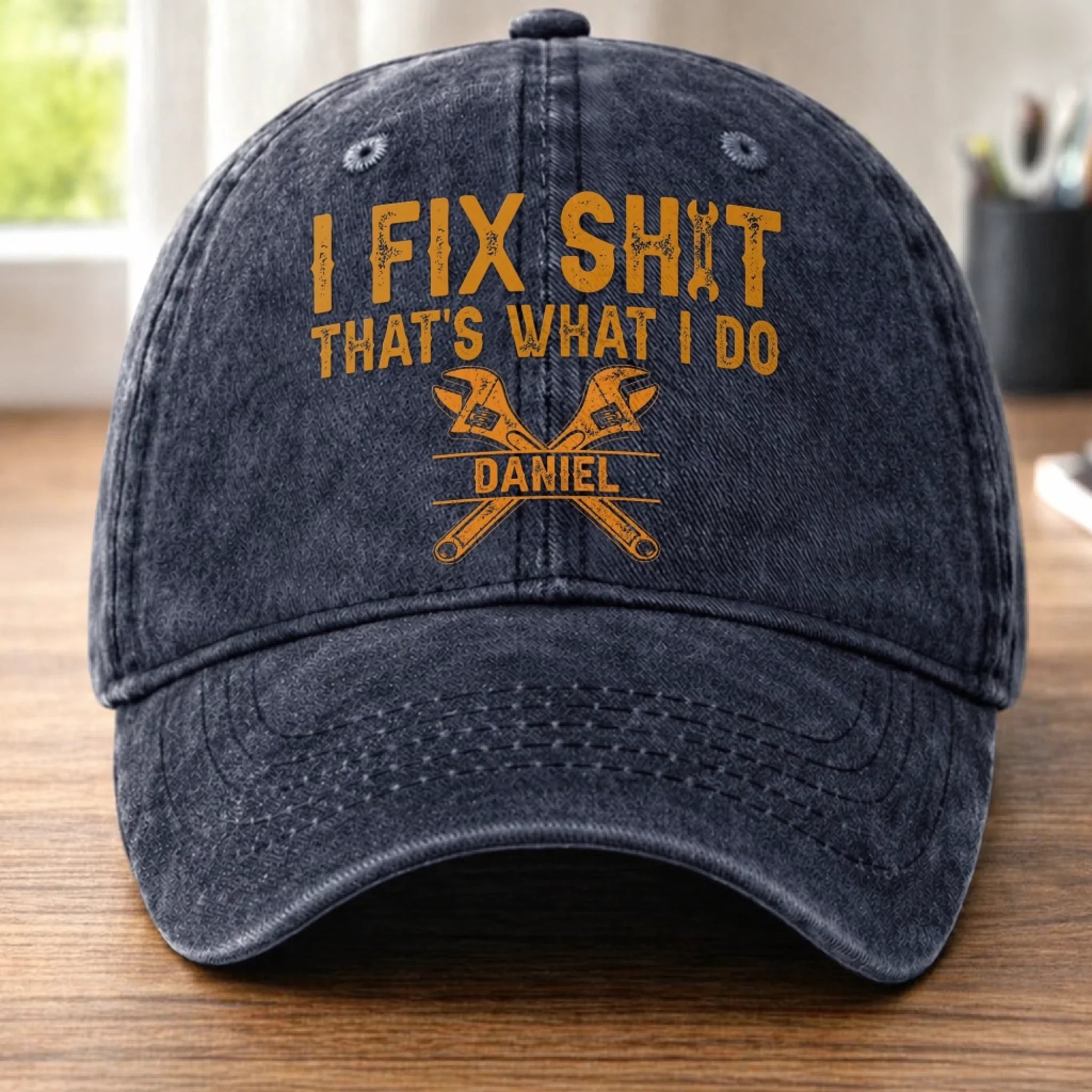 Custom Cap - Personalized Birthday Gifts For Husband, Son, Grandson, Brother, Grandpa, Dad, Yourself - The Man Behind The Tools