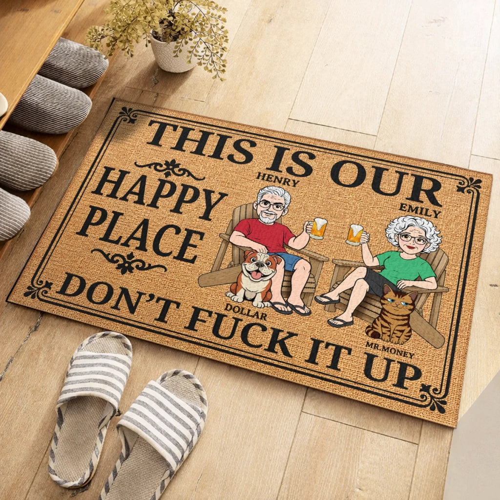 Custom Home Decor Decorative Mat - Personalized Summer Vacation And Travel Gifts For Husband And Wife, Him And Her - Our Little Peaceful Haven