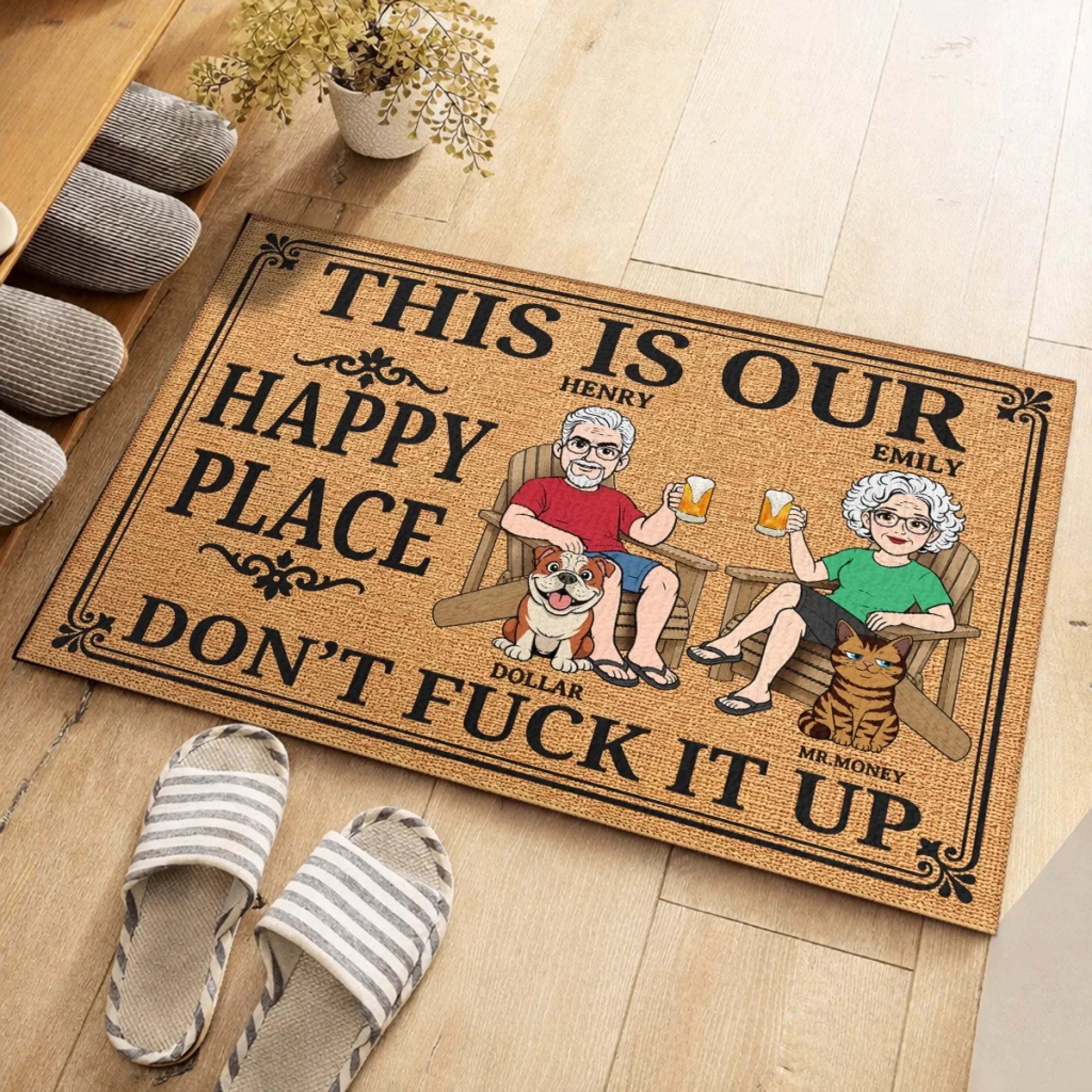 Custom Home Decor Decorative Mat - Personalized Summer Vacation And Travel Gifts For Husband And Wife, Him And Her - Our Little Peaceful Haven